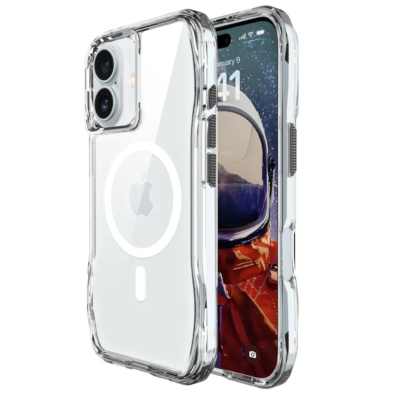 Чохол TPU Space Octagon with Magnetic Fit для Apple iPhone 17 (6.3") – Clear. Фото 2 з 5