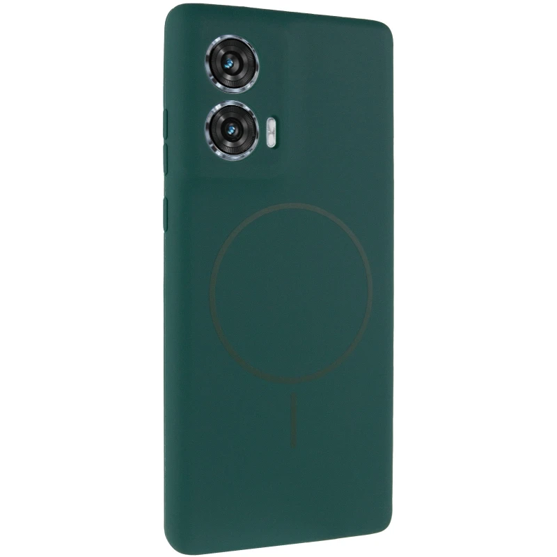 Силіконовий чохол Lakshmi MagFit з захистом камери для Motorola Edge 50 Fusion – Зелений / Dark green. Фото 2 з 9