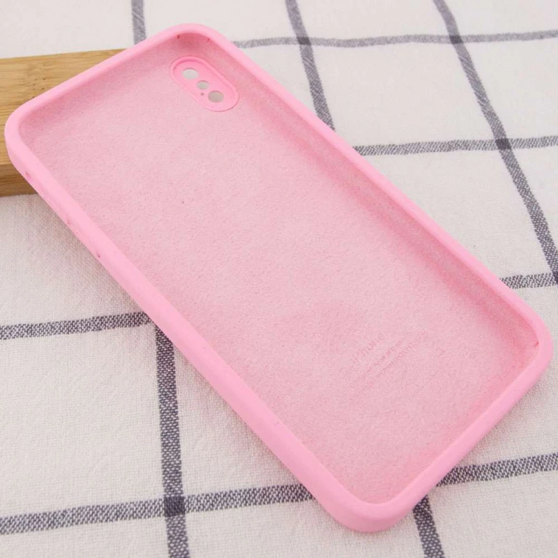 Чехол Silicone Case Square с защитой камеры для Apple iPhone XS Max (6.5") – Розовый / Light pink. Фото 3 из 3