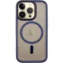 TPU+PC чохол Metal Buttons with Magnetic Fit для Apple iPhone 16 Pro Max – Синій / Navy Blue. Фото 2 з 9