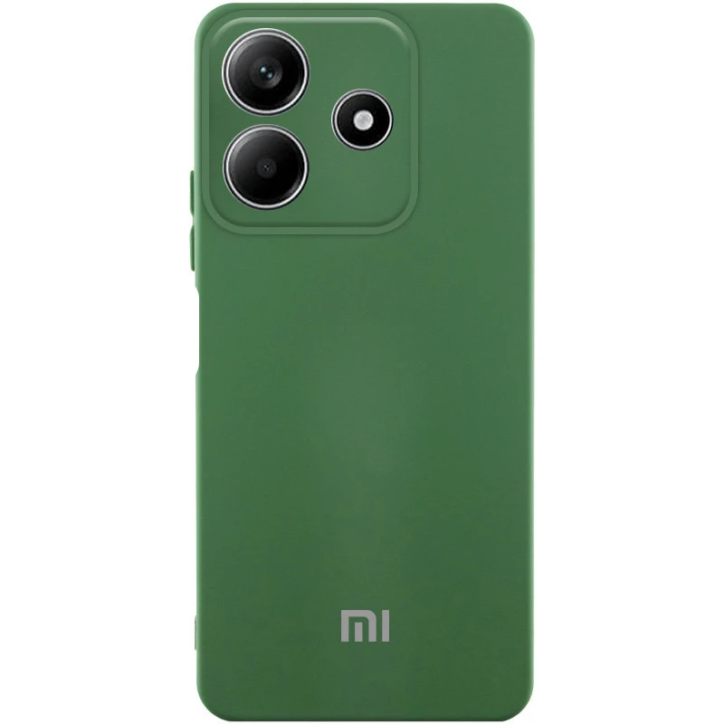 Чехол Silicone Case Lakshmi Premium L с закрытой камерой для Xiaomi Redmi Note 14 5G – Зеленый / Cyprus Green. Фото 1 из 1