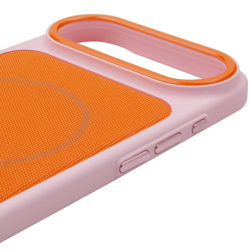 Чехол TPU TechWoven Hybrid with MagSafe для Apple iPhone 17 Air (6.5") – Pink / Orange. Фото 6 из 8