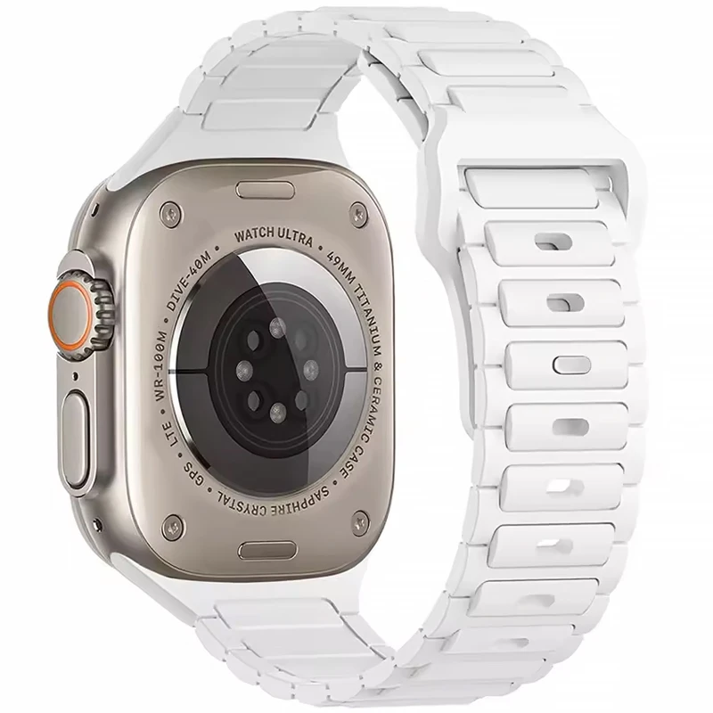 Силіконовий ремінець Defense для Apple Watch 42(ser.1-3)/44/45/46/49mm – White. Фото 1 з 1