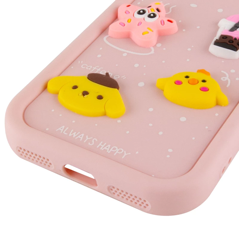 Силіконовий чохол Funny Toys with Ears для Apple iPhone 16e (6.1") – Light Pink. Фото 6 з 6