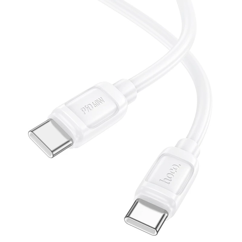 Дата кабель Hoco X115 Surpass Type-C to Type-C 60W (1m) – White. Фото 2 з 5