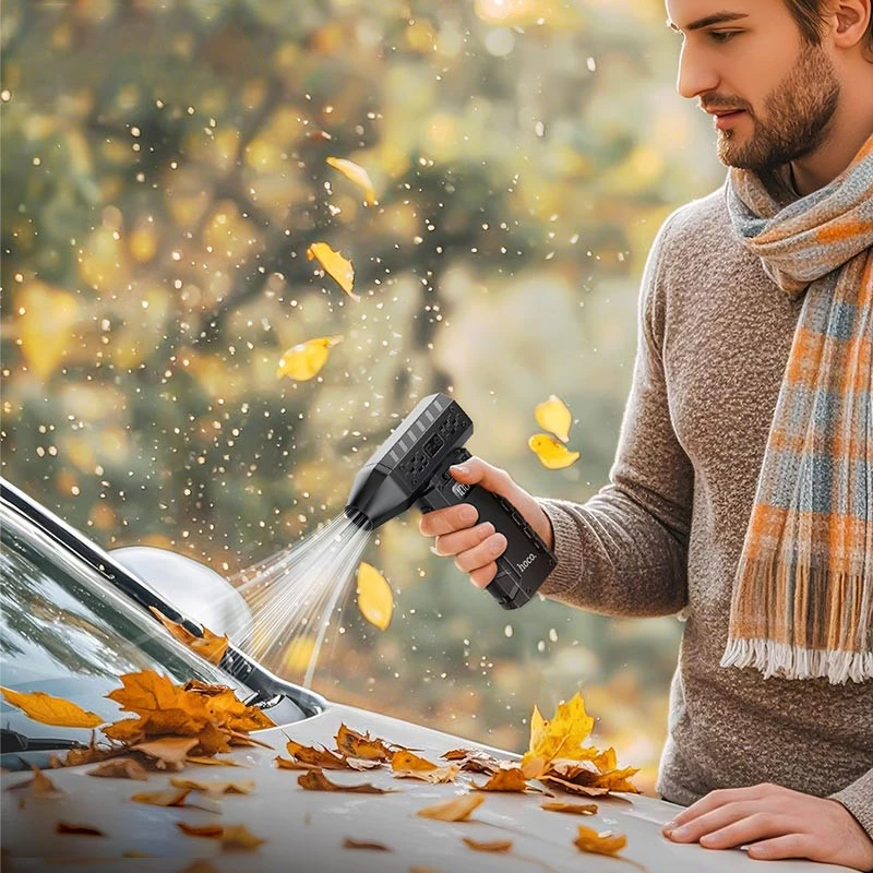 Портативний турбовентилятор Hoco HX67 Force fan – Black. Фото 8 з 8