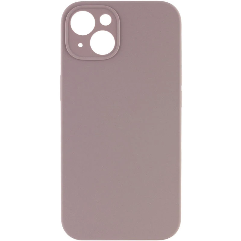 Чохол з захистом камери Silicone Case для Apple iPhone 15 (6.1") – Сірий / Lavender. Фото 1 з 3