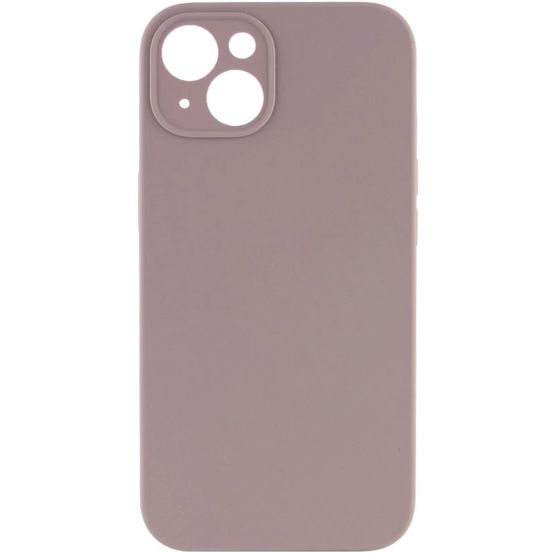

Чехол с защитой камеры Silicone Case Apple iPhone 13 (6.1") (Серый / Lavender), Сірий / lavender