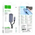 Перехідник Hoco UA37 Portable Type-C to RJ45 1000 Mbs (0.15m) – Metal gray. Фото 2 з 6