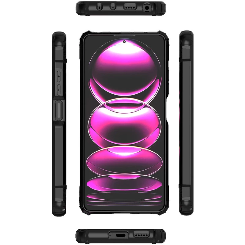 Протиударний чохол з посиленими кутами Immortal на Xiaomi Poco C75 – Чорний. Фото 2 з 3