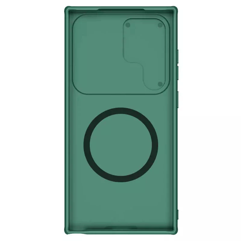 Пластикова накладка Nillkin Pro зі шторкою для камери та магнітом на Samsung Galaxy S24 Ultra – Deep Green. Фото 4 з 5