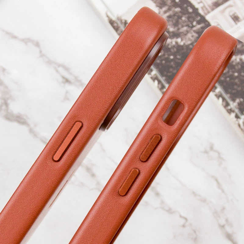 Шкіряний чохол Silicone Case Premium з MagSafe and Animation на Apple iPhone 14 Pro (6.1") – Umber. Фото 8 з 9