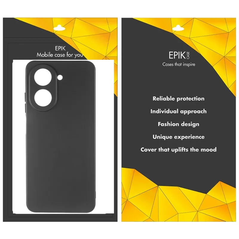 Чёрный силиконовый чехол Epik с защитой камеры для Infinix Hot 70 – Черный. Фото 2 из 2