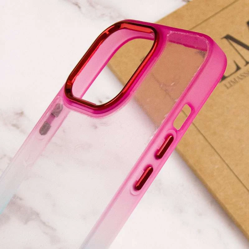 Силиконовый чехол фреш для Apple iPhone 13 Pro (6.1") – Бирюзовый / Розовый. Фото 6 из 6