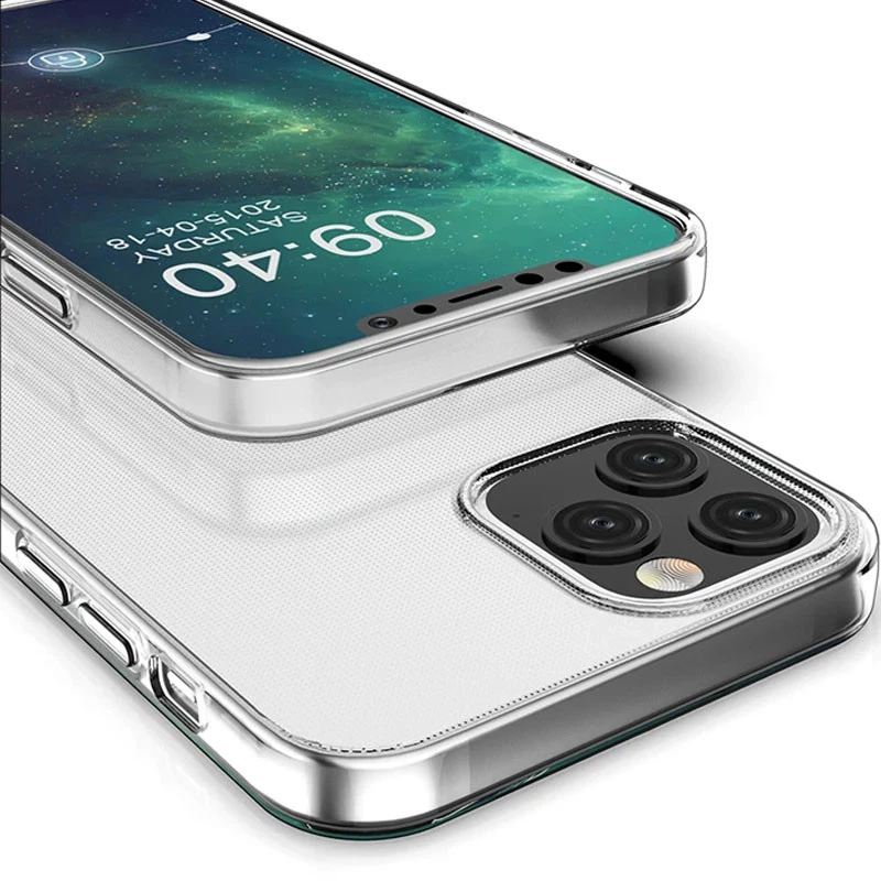 Ультратонкий силіконовий чохол 1мм на Apple iPhone 15 Pro (6.1") – Безбарвний (прозорий). Фото 4 з 5