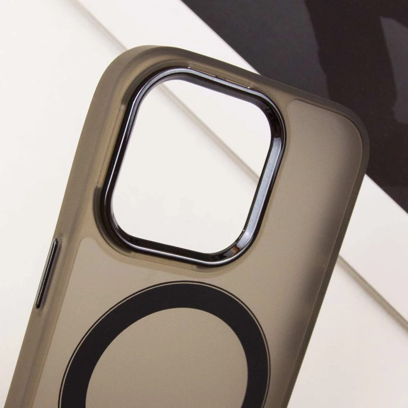 Кольоровий TPU+PC з MagSafe на Apple iPhone 12 Pro Max (6.7") – Dark Gray. Фото 8 з 11