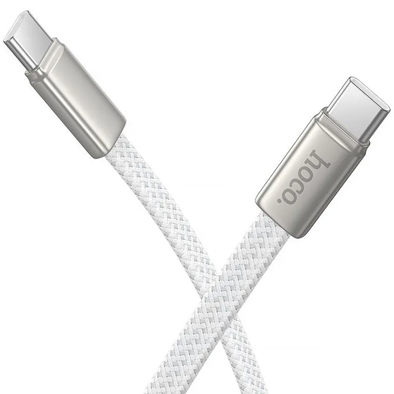Дата кабель Hoco X125 Exceso Type-C to Type-C 60W (1m) – White. Фото 2 из 4