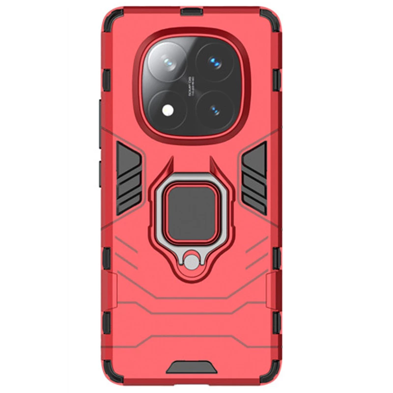 Протиударний чохол Transformer з кільцем на Xiaomi Redmi Note 14 Pro 4G – Червоний / Dante Red. Фото 1 з 3