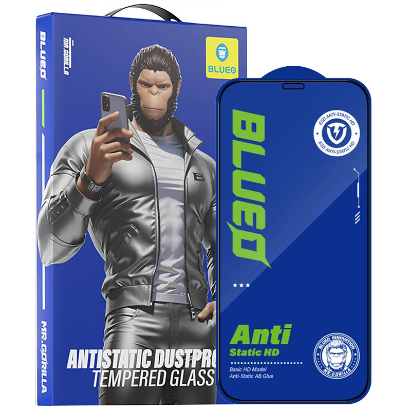 Захисне скло Blueo Full Cover HD на Apple iPhone 12 (6.1") – Чорний. Фото 1 з 11