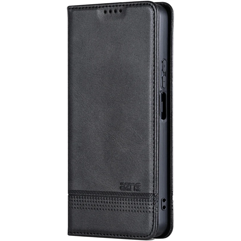 Шкіряний чохол-книжка AZNS Classic series для Xiaomi Redmi 15 (EU) – Black. Фото 1 з 4