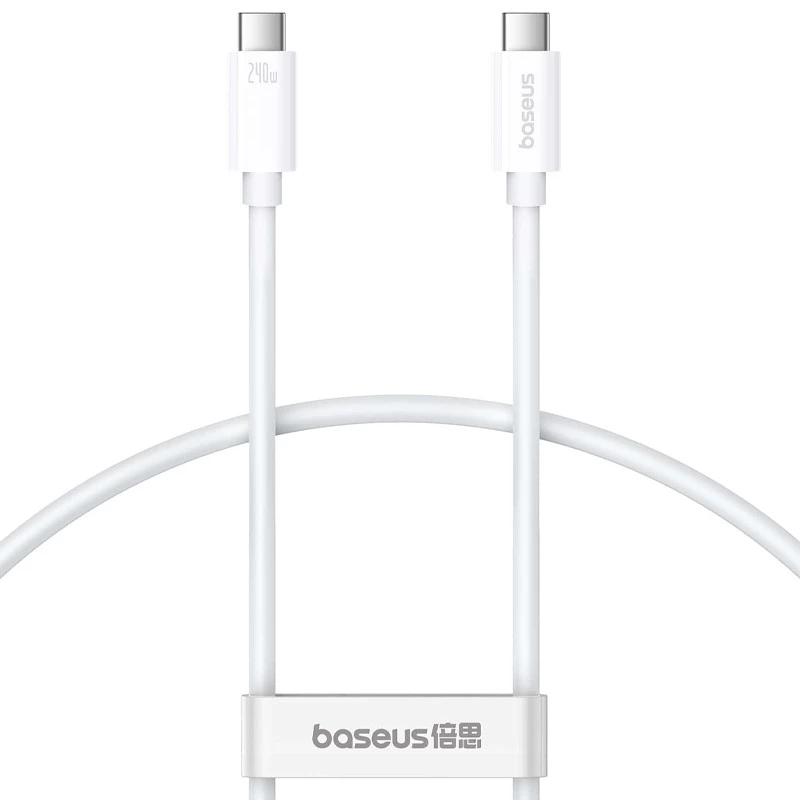 

Дата кабель Baseus Superior Series 2 USB4 Full-Function Type-C to Type-C 240W (1m) (P10365200211) (Moon White)