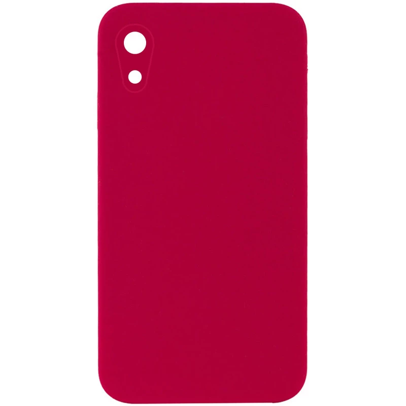 Чехол Silicone Case Square L с защитой камеры для Apple iPhone XR (6.1") – Красный / Rose Red. Фото 1 из 3