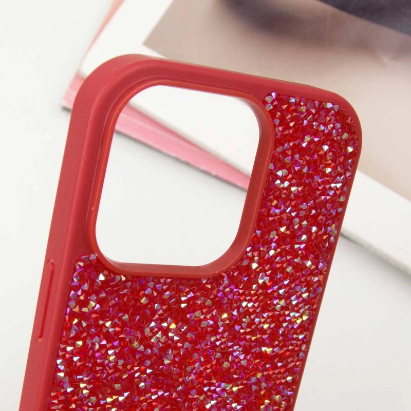 TPU чехол Bling World Rock Diamond для Apple iPhone 15 Pro (6.1") – Красный. Фото 6 из 8