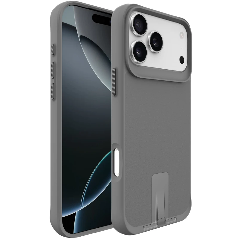 TPU+PC чохол Space Taurustar Magsafe with kickstand для Apple iPhone 17 Pro (6.3") – Gun Metal. Фото 1 з 6