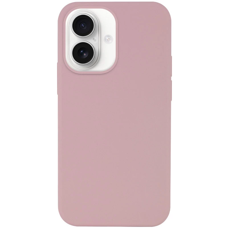 Чехол с закрытым низом Silicone Case для Apple iPhone 16 Plus – Розовый / Pink Sand. Фото 2 из 12