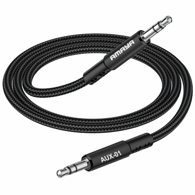 Аудио кабель Aux Amaya AUX-01 (1m) – Black. Фото 1 из 2