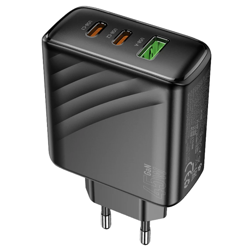 МЗП Hoco CS26A Article PD45W (1USB-A/2C) – Black. Фото 7 з 7