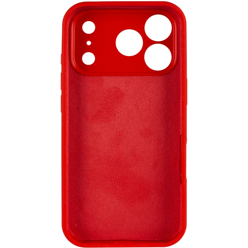 Чехол Silicone Case с защитой камеры для Apple iPhone 17 Pro (6.3") – Красный / Red. Фото 4 из 6