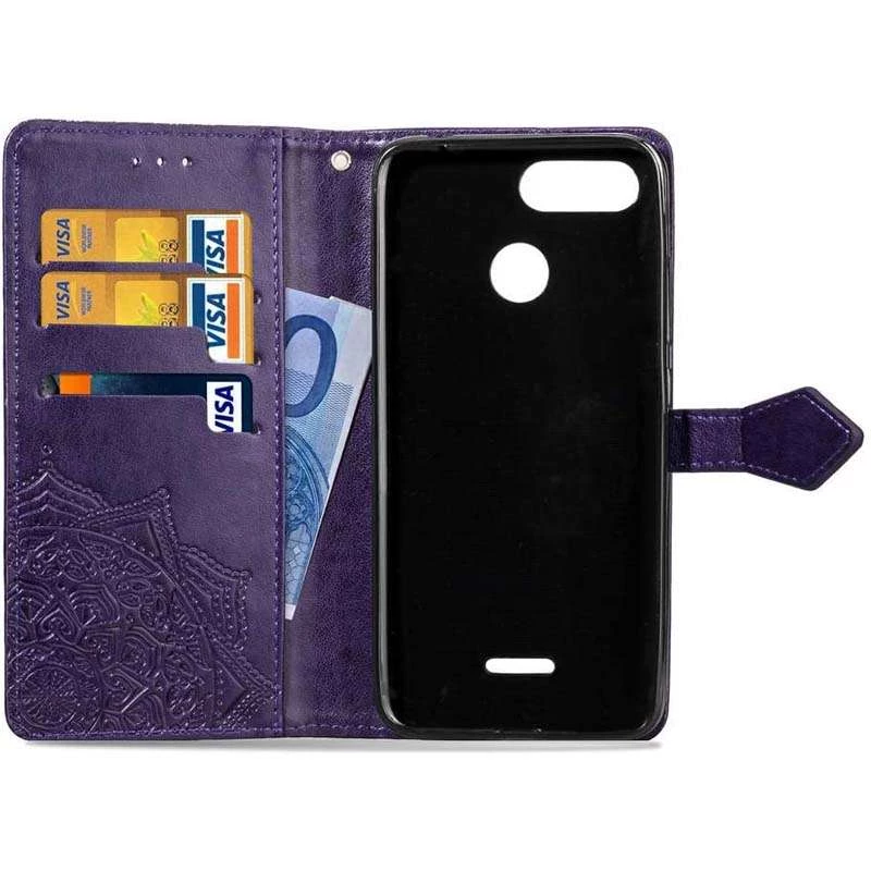 Шкіряний чохол-книжка Art Case з візитницею для Xiaomi Redmi 6 – Фіолетовий. Фото 5 з 6