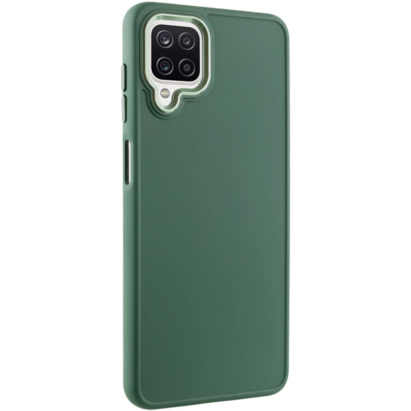 

TPU чехол Bonbon с металлическими кнопками для Samsung Galaxy A12 (Зеленый / Pine green), Зелений / pine green