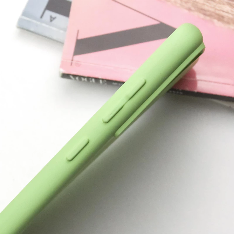 Кольоровий силіконовий чохол GETMAN із закритою камерою для Samsung Galaxy S21 – Зелений / Pistachio. Фото 3 з 6