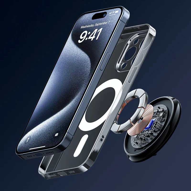 БЗП Acefast E19 Qi2 desktop 3-in-1 – Black. Фото 6 з 8