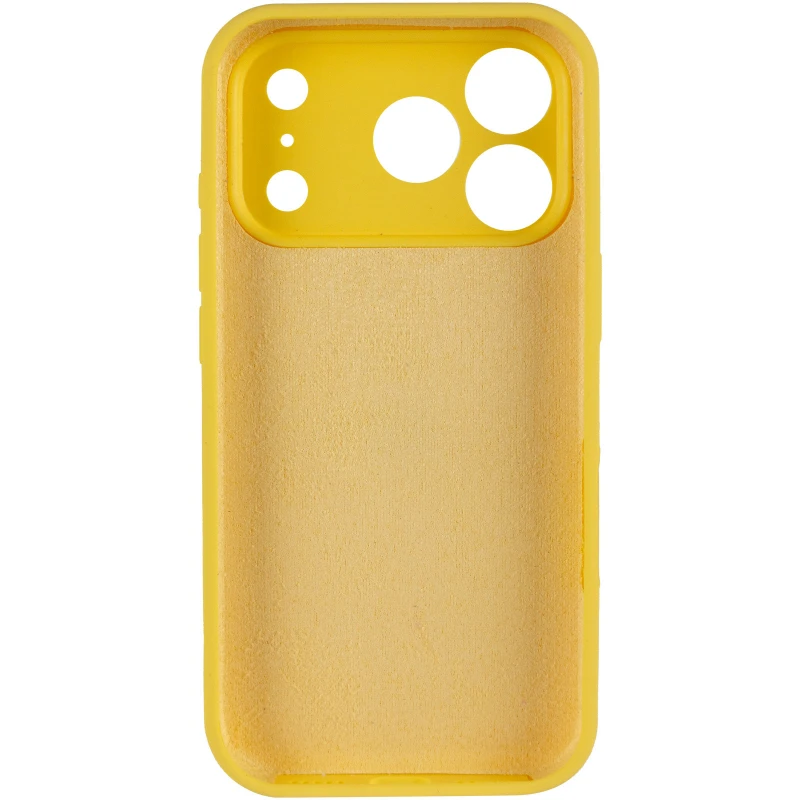 Чехол Silicone Case с защитой камеры для Apple iPhone 17 Pro Max (6.9") – Желтый / Yellow. Фото 4 из 6