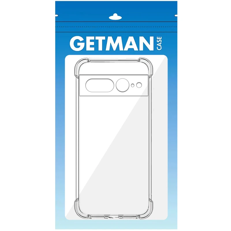 Ультратонкий силіконовий чохол GETMAN з критими бортами та камерою для Google Pixel 7 Pro – Безбарвний (прозорий). Фото 3 з 5