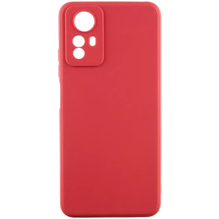 Цветной силиконовый чехол с защитой камеры для Xiaomi Redmi Note 12S — Красный / Camellia