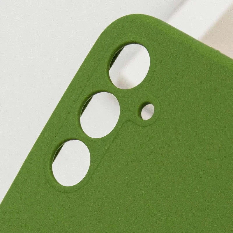 Чохол Silicone Cover Lakshmi Full Camera (AA) with Magnetic Fit для Samsung Galaxy S24 FE – Зелений / Dark green. Фото 11 з 11