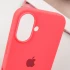 Чохол Silicone Case з закритим низом на Apple iPhone 16 Plus – Кавуновий / Watermelon red. Фото 5 з 7