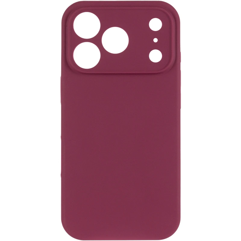 Чехол Silk Full Camera Protective (AA) NO LOGO для Apple iPhone 17 Pro (6.3") – Бордовый / Plum. Фото 3 из 8