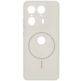 Чехол Silicone Cover Lakshmi Full Camera (AA) with Magnetic Fit для Motorola Edge 50 Ultra — Белый / White