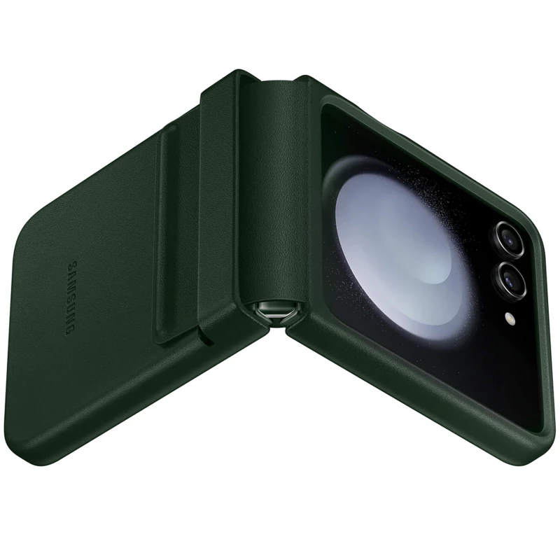 Шкіряний чохол Leather Case Premium на Samsung Galaxy Z Flip5 – Green. Фото 3 з 3