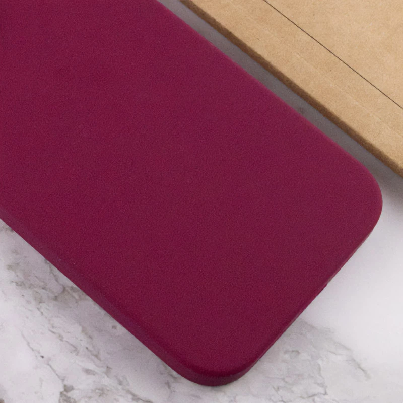 Чехол с закрытым низом Silicone Case для Apple iPhone 12 Pro (6.1") – Бордовый / Maroon. Фото 2 из 3