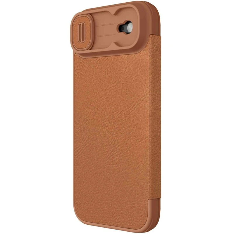Шкіряний чохол-книжка Nillkin Qin Pro Camshield для Apple iPhone 17 Air (6.5") – Brown. Фото 1 з 5