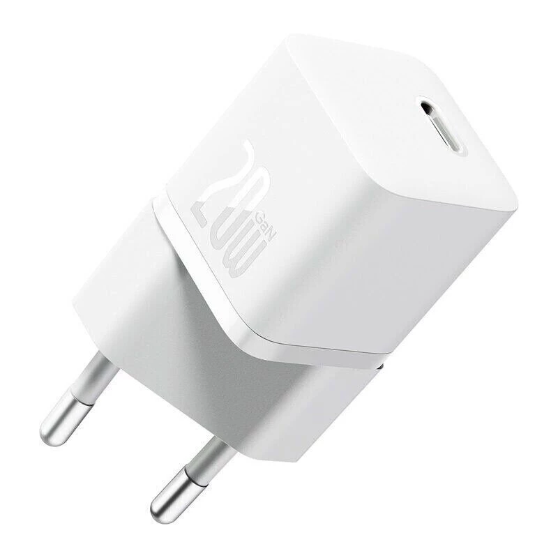 МЗП Baseus GaN5 Fast Charger (mini) 1C 20W (CCGN05010) – White. Фото 2 з 5