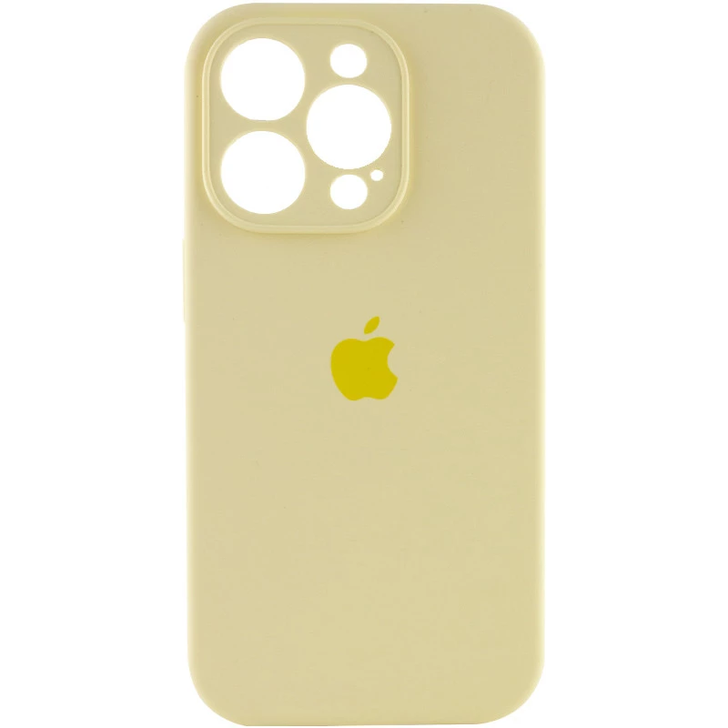 Чехол Silicone Case с защитой камеры для Apple iPhone 16 Pro Max – Желтый / Mellow Yellow. Фото 1 из 4