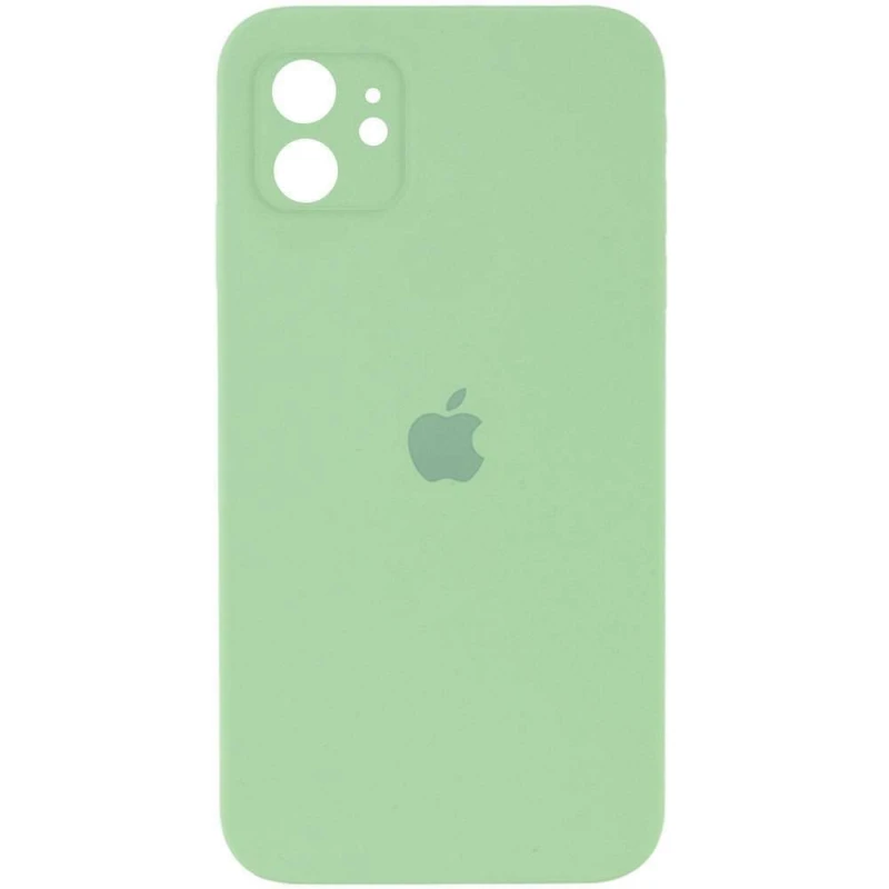 

Чехол Silicone Case Square с защитой камеры для Apple iPhone 11 (6.1") (Мятный / Mint), М'ятний / mint