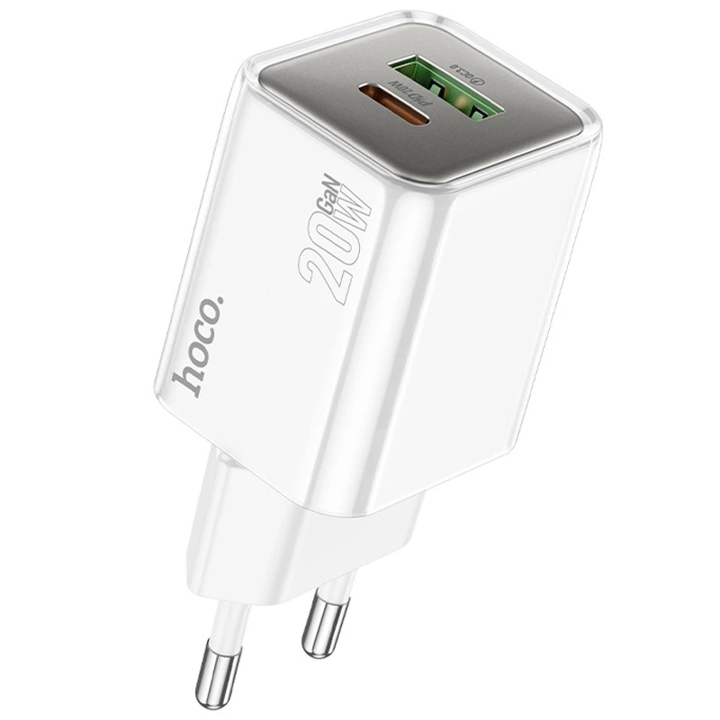 МЗП Hoco N46 Glorious PD20W+QC3.0 (1USB-A/1C) – White. Фото 3 з 4